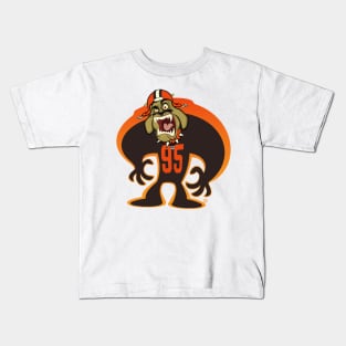 Go Browns BullDawg Whoosh #95 Kids T-Shirt